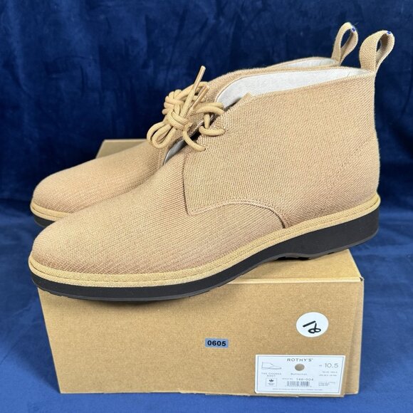 $250 NIB Men\'s 10.5 Rothys The Chukka Boot Butternut 0605 main image 4